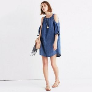 Chambray Cold-Shoulder Dress by Madewell